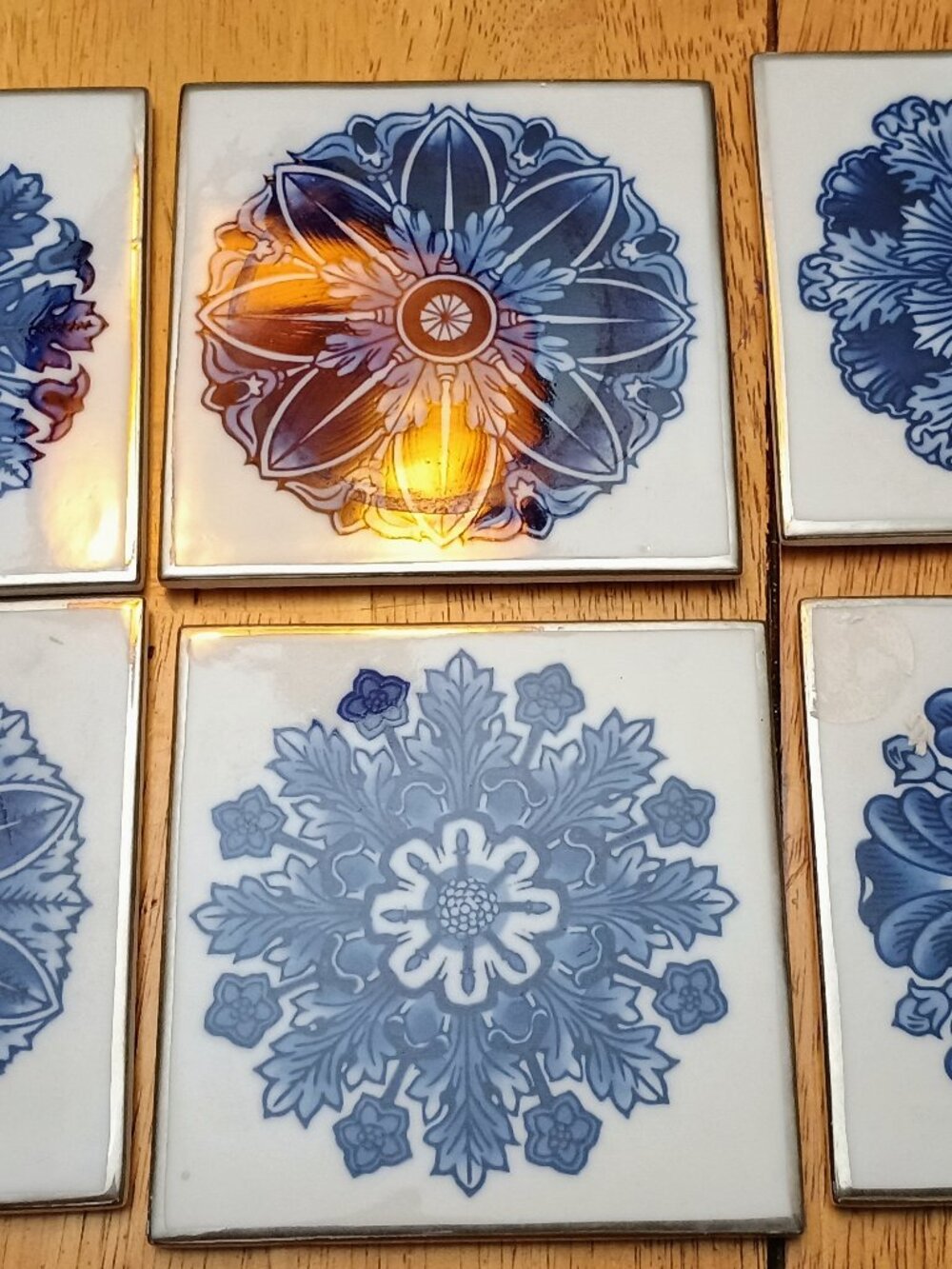 Set of 6 tile coasters